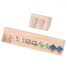 Jewellery Pouches Creative Solid Wooden Stud Frame Earrings Drop Display Props Multi-hole Window