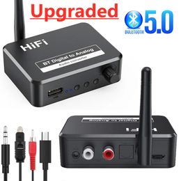 MP34 Adapters Bluetooth 50 Receiver U Disc Digital to Analogue Audio Converter Spdif Optical Fibre 35MM AUX 2 RCA Car kit Amplifier Ser 230719
