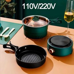 Electric Skillets 110V220V Electric Cooking Pot Foldable Hotpot Portable Multicooker Split Type Rice Cooker Frying Pan Home Travel 16L J230720