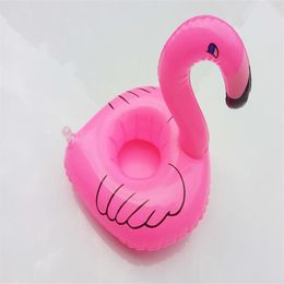 200pcs Air Mattresses for Cup Inflatable Flamingo Drinks Cup Holder Pool Floats Swimming Toy Drink Holder215D