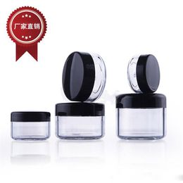 3g 5g 10g 15g 20g plastic cosmetic container black Plastic cream jar Makeup Sample Jar Cosmetic Packaging Bottle214z