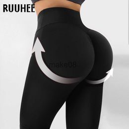 Women's Tracksuits RUUHEE Seamless Leggings Sport Women Fitness Push Up High Waist Workout Running Sportswear Gym Tights Solid 2023 Yoga Pants J230720