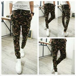 Men's Pants Wholesale-Camo Joggers Pencil Pants 2016 Fashion Slim Fit Camouflage Pants Men Pants For Track New Arrival KH853402 Z230721