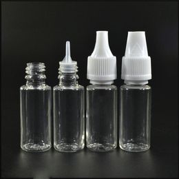 HOt in Europe TDP Bottles 10ml , New design 10ml PET Clear Bottles Dropper Plastic Eliquid Containers with ChildProof Tamper Lids Thin Dsuj