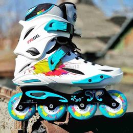 Inline Roller Skates Professional Inline Roller Skates Woman Man Kids Adult 4-Wheels Skating Shoes Roller Sneakers Outdoor patins 4 rodas Size 30-44 HKD230720