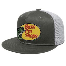 Bass Pro Shop fishing original logo Unisex Flat Brim Trucker Cap Cool Fashion Baseball Hats Black Fish Shops Logo Symbol Outdoor W240d