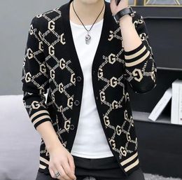 Men's Sweaters New Brand Designer Fashion Knit Cardigan For Casual Japanese Coats Graphic Jacket Mens Clothing