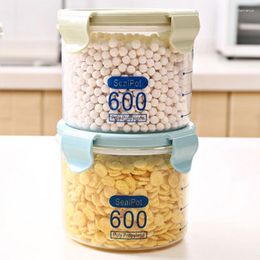 Storage Bottles Airtight Fresh Box Leak Proof Transparent Food Canister With Snap Lock Lids For Lentils Oats Rice Fruits Kitchen Tools