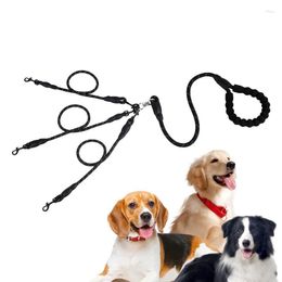 Dog Collars Heavy Duty 3 Leash Portable Nylon Tangles Free Walking Pets With Padded Handle Reusable Traction Rope For Pet Products