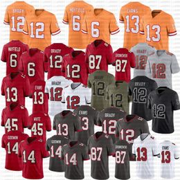 12 Tom Brady football Rob Gronkowski jersey Baker Mayfield Evans Chris Godwin Devin White stitched Jerseys