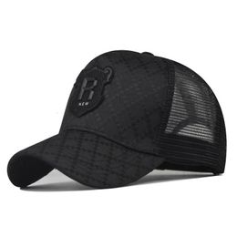 Snapbacks R Embroidered Baseball Casquatt Hat Hip Hop Bone Mens Breathable Mesh Visor Womens Street Clothing Truck Wholesale 230719