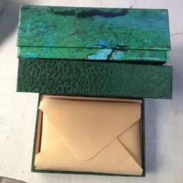 Watch Boxes Cases 1Piece Watch Box Super quality Inner Outer Woman Watches Boxes Men Wristwatches Luxury watch Mens Green box 230719