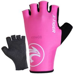 Cycling Gloves X-Tiger Women Breaking Wind Cycling Gloves Half Finger Anti-slip Anti-sweat Bicyc Anti-shock Sports Gloves MTB Bike Glove HKD230720