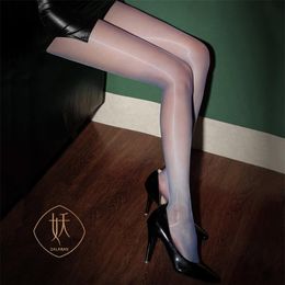 Aurora series T crotch toe transparent stockings pantyhose beautiful high waist ultra-thin oily silky women pantyhose 2011091987