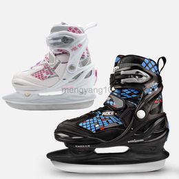 Inline Roller Skates 1Pair Winter Ice Hockey Skates Shoes Thermal Ball Knife Ice Skating Blade Shoes Breathable Lightweight For Children Beginner HKD230720