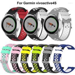 Watch Bands 18mm Strap Band For Garmin Vivoactive4s Two-color Silicone Straps Wristband Vivoactive 4S Bracelet Replace202W