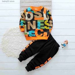 Clothing Sets Spring style children's clothing boy and girl set cartoon sweater two-piece children's long sleeved set small and medium-sized children's set T230720