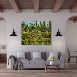 Modern Landscape Canvas Art the Chateau De Medan 1880 Paul Cezanne Painting Hand Painted High Quality