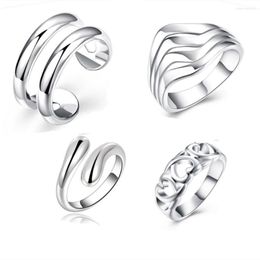 Wedding Rings 4pc/set Fashion Charm Silver Color Finger Ring Set For Women Vintage Boho Knuckle Party Jewelry Gift Girl