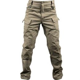 New Cotton Elastic Fabric City Military Tactical Cargo Pants Men SWAT Combat Army Trousers Male Casual Many Pockets Pants313h