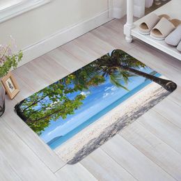 Carpets Beach Tropical Plants Floor Mat Entrance Door Living Room Kitchen Rug Non-Slip Carpet Bathroom Doormat Home Decor