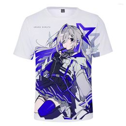 Men's T Shirts HOLOLIVE VTuber Amane Kanata 3D Printed Spring Summer Preppy Men/Women T-shirt Streetwear Kawaii Style Street Clothes