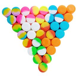 100pcs lot Multi-colors 2ml Non-stick Silicone Jars Dab Wax Container For Waxs Silicon Dabber Containers FDA Proved255N