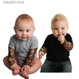 Jumpsuits Kids Tales Children's Clothing Spring and Autumn Baby Long Sleeve Tattood Romper Newborn Flower Arm Climbing Clothes INS Bow Coat T230720