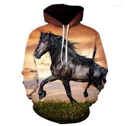 Men's Hoodies 2023 Animal Horse 3D Print Hoodie Sweatshirts Design Men Women Fashion Casual Streetwear Cool Pullover