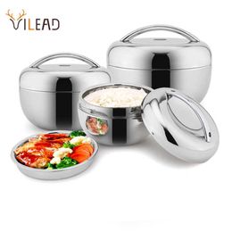 VILEAD Stainless Steel Lunch Box for Kids Food Container Handle Heat Retaining Thermal Insulation Bowl Portable Picnic Bento 21070247J