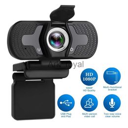 Webcams Webcam 1080P Full HD Web Camera With Microphone Web Cam 1080p For PC Computer Mac Laptop Desktop YouTube Skype USB Camara Web J230720