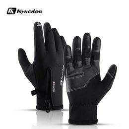 Cycling Gloves Kyncilor Men Women Winter Gloves Touch Waterproof Cycling Gloves Sports Glove Thermal Fece Motorcyc Running Ski Gloves HKD230720