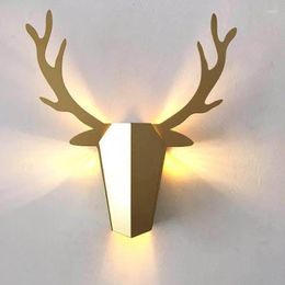 Wall Lamp Modern Creative LED G9 Nordic Wrought Iron Antler Living Room Bedroom Bedside Bar Cafe Decoration Spotlight