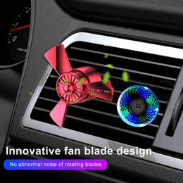 Car Air Freshener Car Air Freshener Purifier Rotating Propeller with Light Air Outlet Vent Perfume Aromatherapy Fragrance Diffuser Auto Accesorios x0720