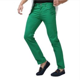 Jeans da uomo tinta unita color caramella Nuova primavera estate autunno moda casual marca Calca Jeans 267c