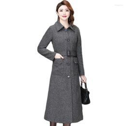 Women's Trench Coats High-end Windbreaker Coat Single-Breasted Long Outerwear 2023 Spring Autumn Winter Over-The-Knee