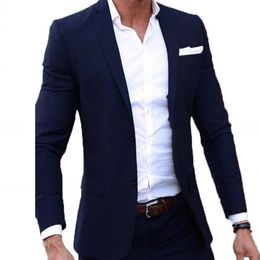 2 pezzi giacca pantaloni uomo abito da sposa blazer uomo slim fit costume homme terno masculino festa formale blu navy uomo blazer225n