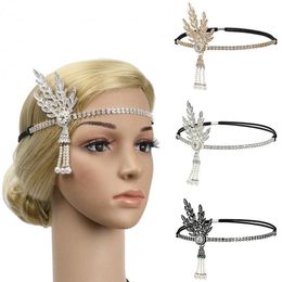 New Great Gatsby Headband Hat 1920's Hair Cap Silver Ivory Daisy Vintage Flapper Great Gatsby Flapper Costume Dress Accessori2192