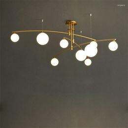 Pendant Lamps Modern Black Gold Magic Bean Molecule LED Lights Living Room Bedroom Kitchen Dining Hanging Ceiling Chandelier