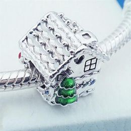 2019 New DIY Loose Bead 925 Sterling Silver Gingerbread House Charm Fits European Pandora Jewelry Bracelet Necklaces& Pendant217B