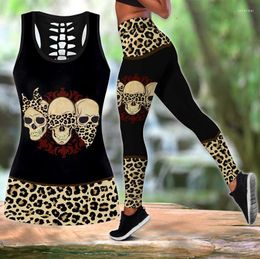 Women's Leggings Womens 3D Skull Print Tank Top Ladies Sleeveless Summer Vest & Outfit Plus Size