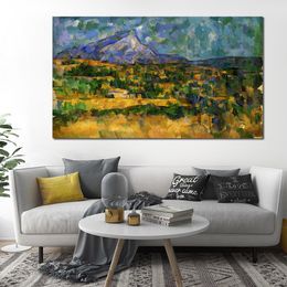 Abstract Landscape Canvas Art Mont Sainte-victoire 1906 Paul Cezanne Oil Painting Handmade Impressionistic Artwork