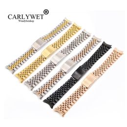 20mm Whole Hollow Curved End Solid Screw Links Replacement Watch Band Strap Old Style Jubilee Dayjust256I