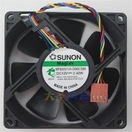 SUNON MF80201VX-Q060-S99 12V 2 40W 80 80 20 4-wire temperature-controlled heat dissipation fan for chassis263j