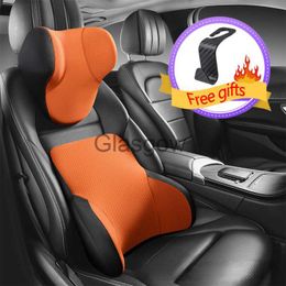 Seat Cushions Memory cotton Neck Pillow Car Seat Pillow Support Auto Lumbar Cushion Comfortable and Breathable Car Headrest Lumbar Support x0720 x0721 x0721