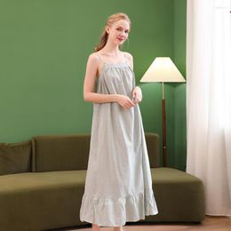 Women's Sleepwear Sexy Nightdress Temptation Underwear Backless Home Cotton Linen Service