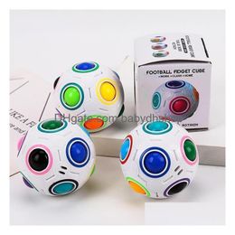 Magic Balls High-Quality Dhs Creative 12 Hole Spherical Rainbow Ball Plastic Puzzle Childrens Educational Learning Twisting Lit Dhzzi