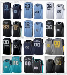 2023-24 Basketball Jerseys 23 Derrick Rose Marcus 36 Smart Steven 4 Adams Luke 10 Kennard Ja 12 Morant Jaren 13 Jackson Jr. Ziaire 8 Williams Brandon 15 Clarke Printed