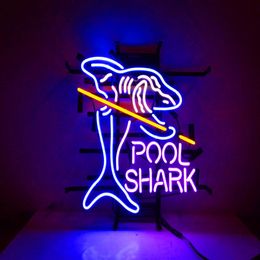 New Tat tire Neon Beer Sign Bar Sign Real Glass Neon Light Beer Sign SZME 037 pool shark 17 14 inches344Y