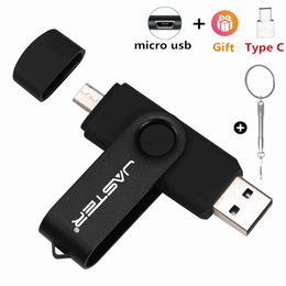 Memory Cards USB Stick 3 in 1Spin OTG Usb 20 Flash Drive 64GB 32G Free Gift TYPEC Pen Drives 16GB U Disk 8G Comes With Gifts Key Chain Memory Stick x0720